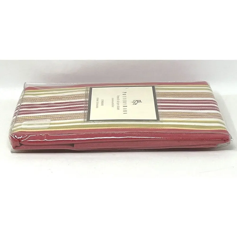 Pottery Barn French Stripe Red Multi Standard Sham COTTON TWILL New In Package